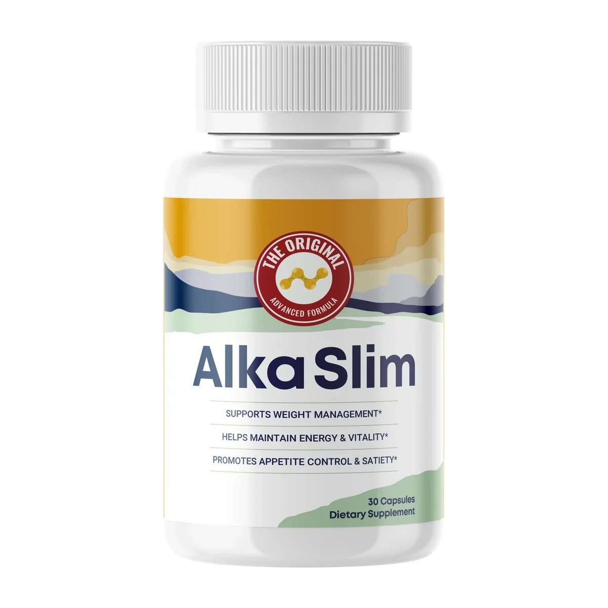 AlkaSlim 1 bottle pack, a 30 day supply of the once-daily alkalizing weight-management capsule